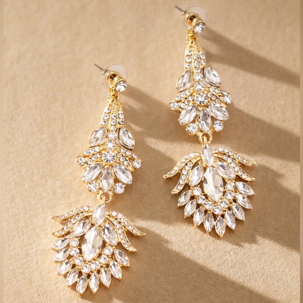 Crystal Chandelier Drop Earrings – Bridal, Prom, Statement Jewelry
